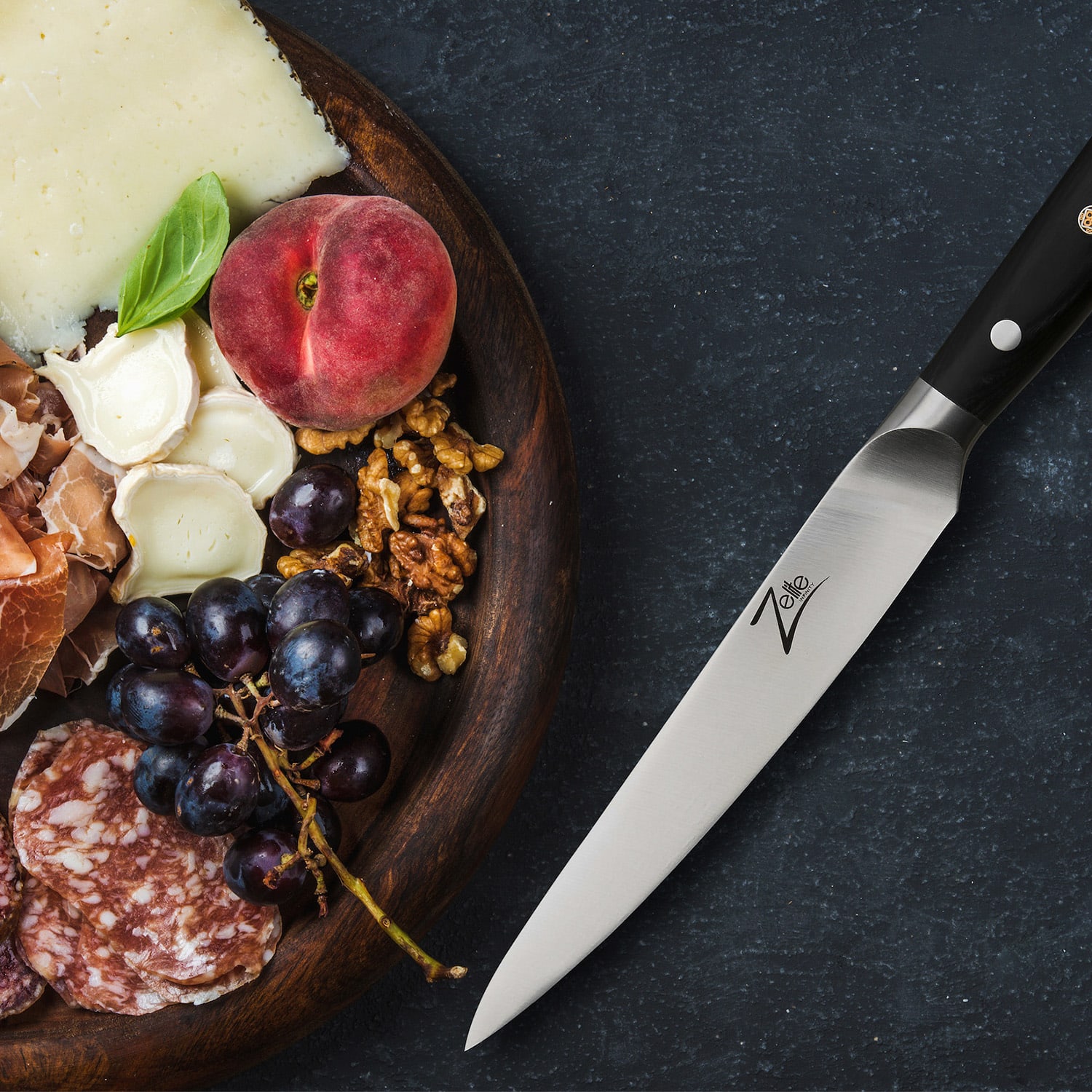 Zelite Infinity by Klarstein Alpha-Royal German 5", nôž na steaky, 56 HCR, nehrdzavejúca oceľ – Obrázok 5
