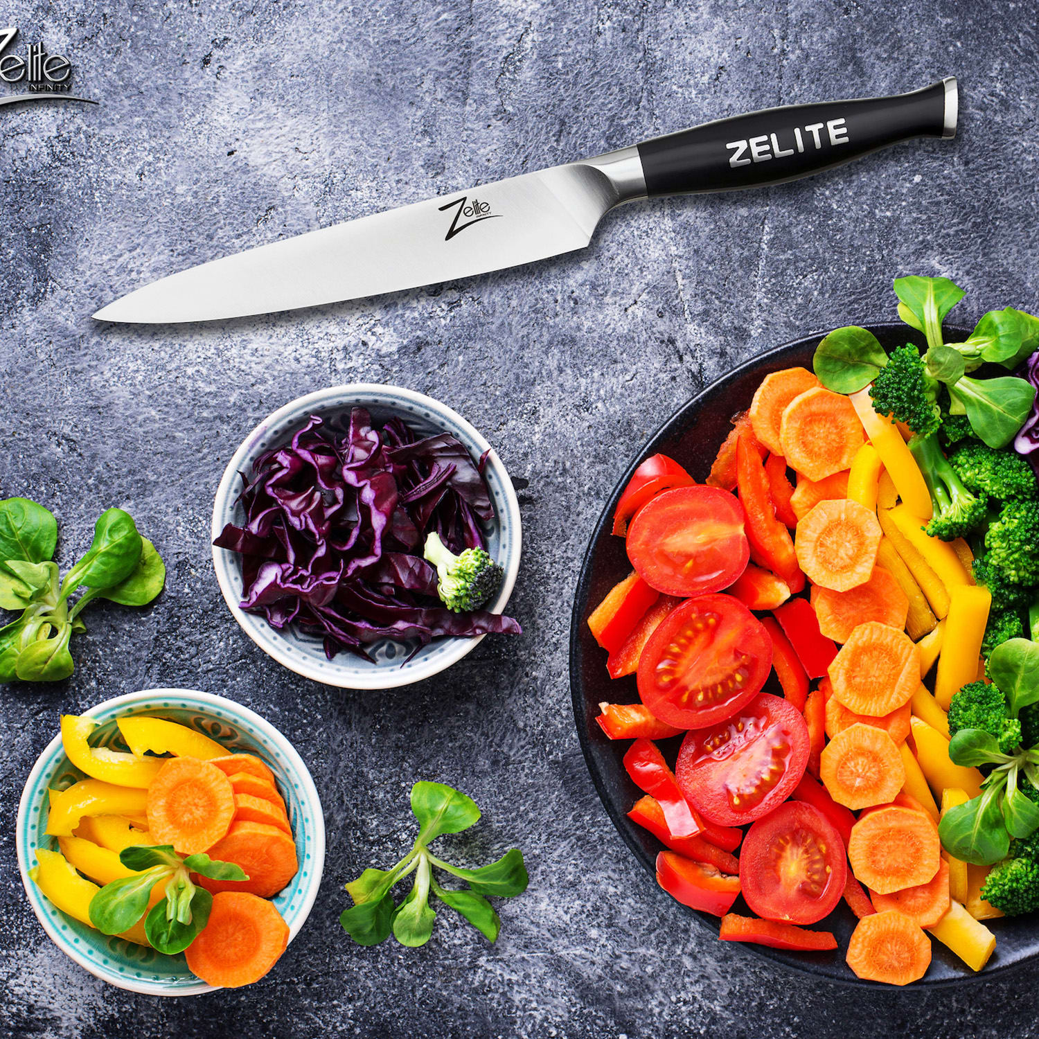 Zelite Infinity by Klarstein Comfort Pro, 6" univerzálny nôž, 56 HRC, nehrdzavejúca oceľ – Obrázok 3