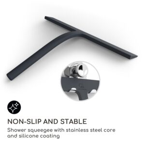 Gütewerk by blumfeldt Blaze Stierka na sprchový kút 28 cm Silikónový kryt Jadro z nehrdzavejúcej ocele Moderný dizajn