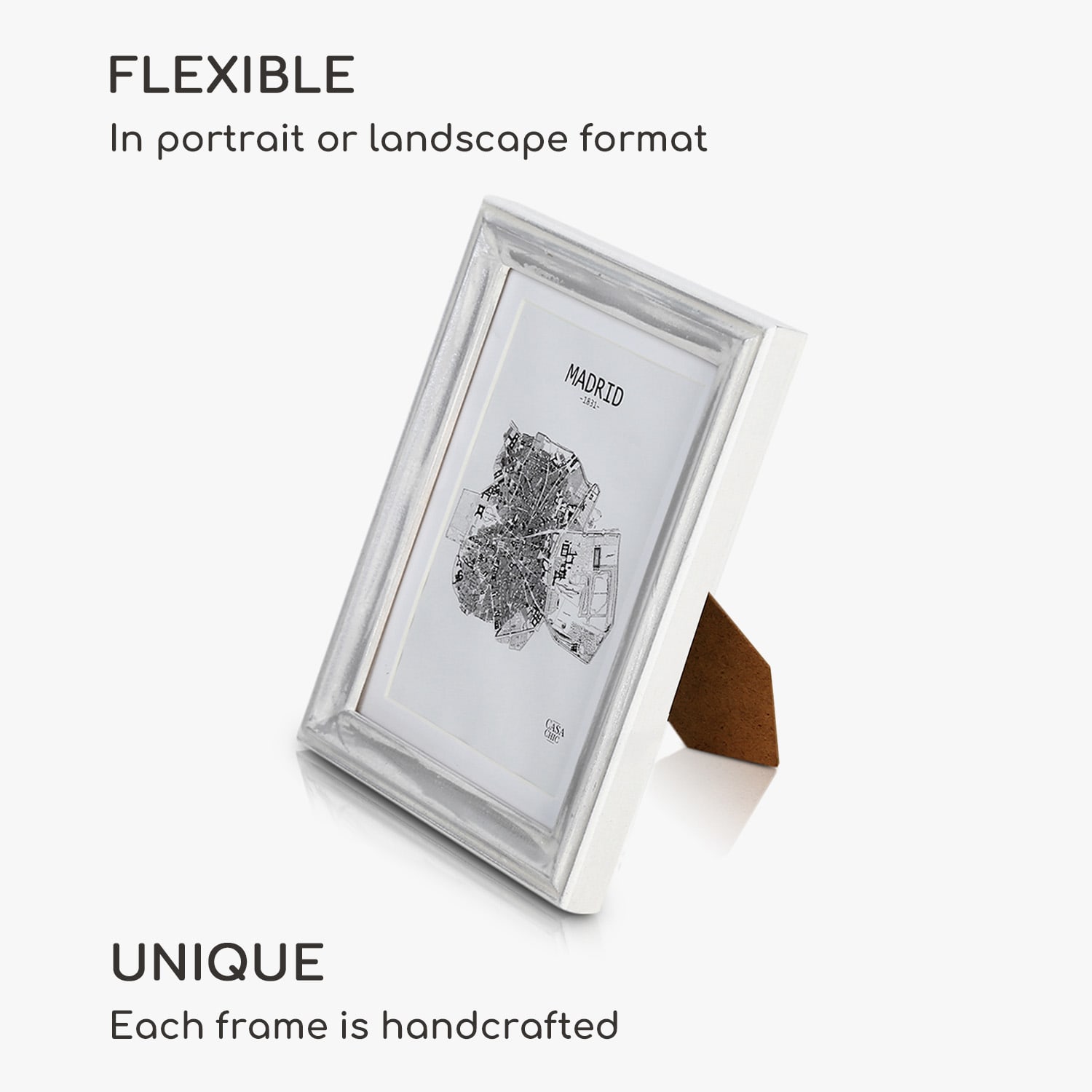 Casa Chic Lancaster, rám na obrázky, obdĺžnikový, fotky 17 x 12 cm, pasparta, drevo – Obrázok 2