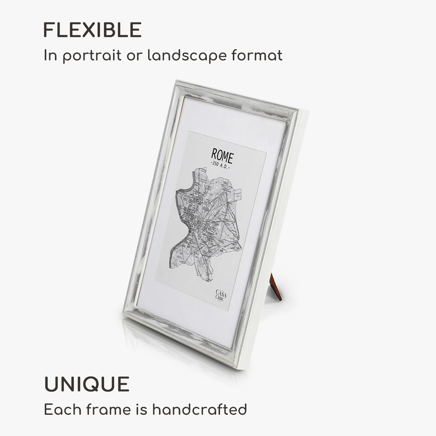 Casa Chic Lancaster, rám na obrázky, obdĺžnikový, DIN A4 fotky, pasparta, drevo – Obrázok 2