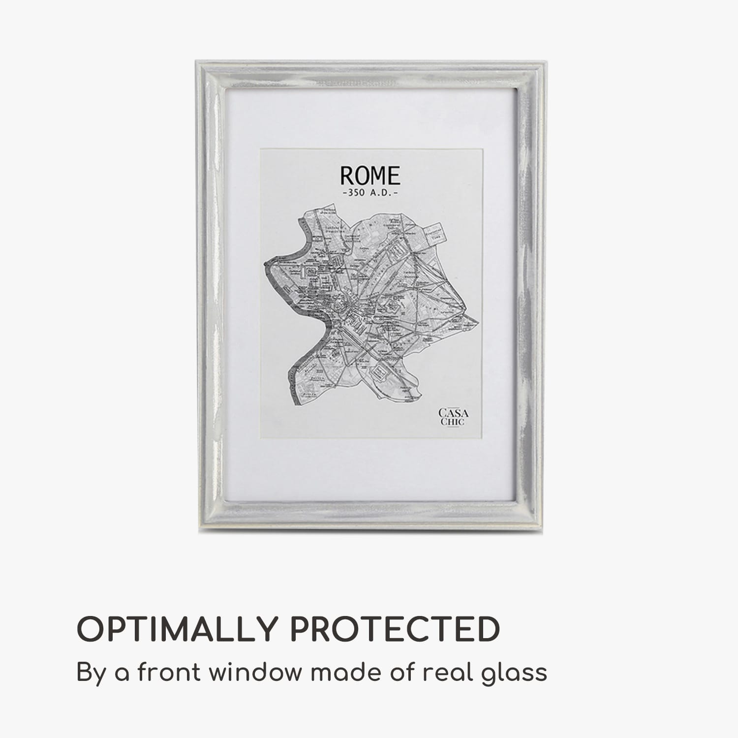 Casa Chic Lancaster, rám na obrázky, obdĺžnikový, DIN A4 fotky, pasparta, drevo – Obrázok 3