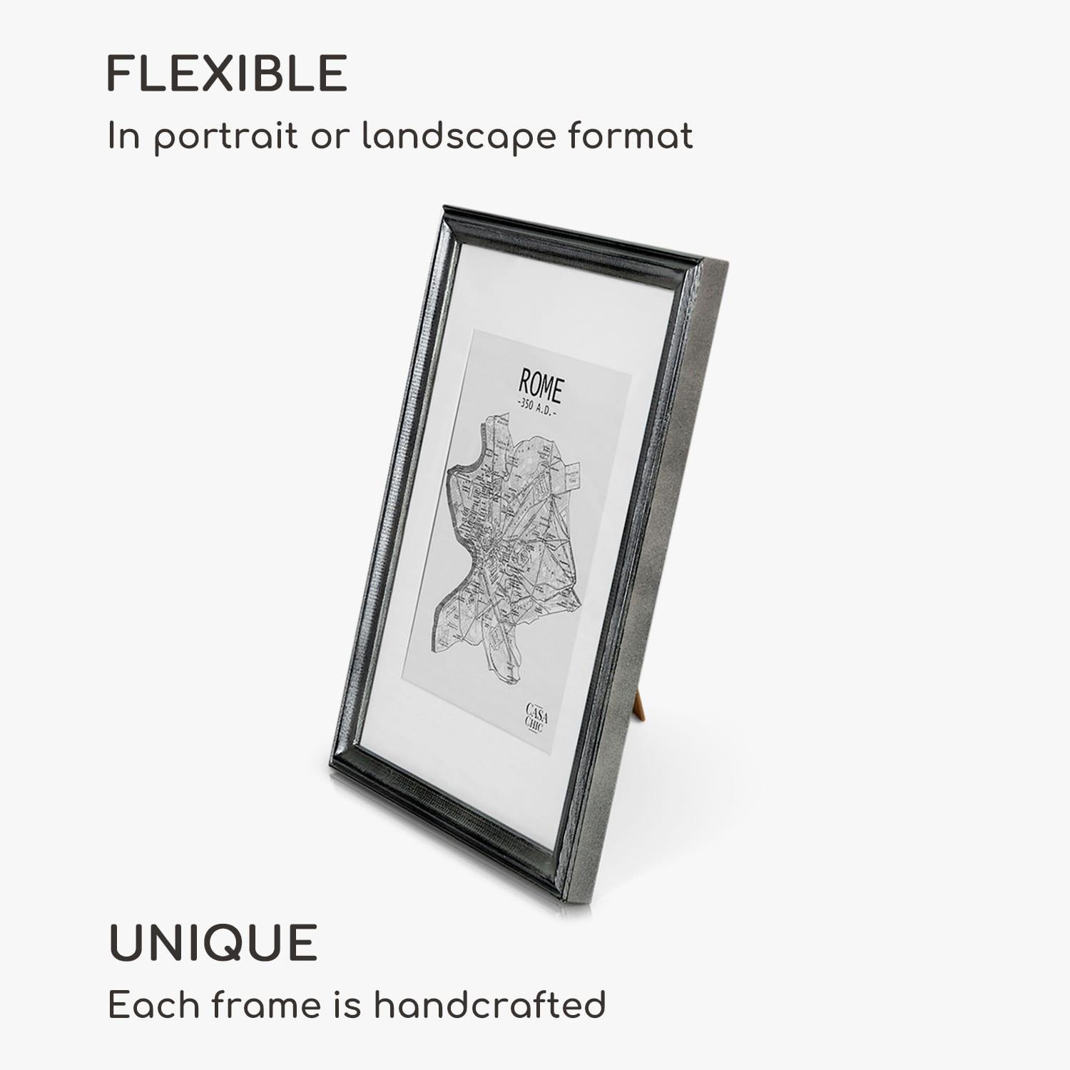 Casa Chic Lancaster, rám na obrázky, obdĺžnikový, DIN A4 fotky, pasparta, drevo – Obrázok 2