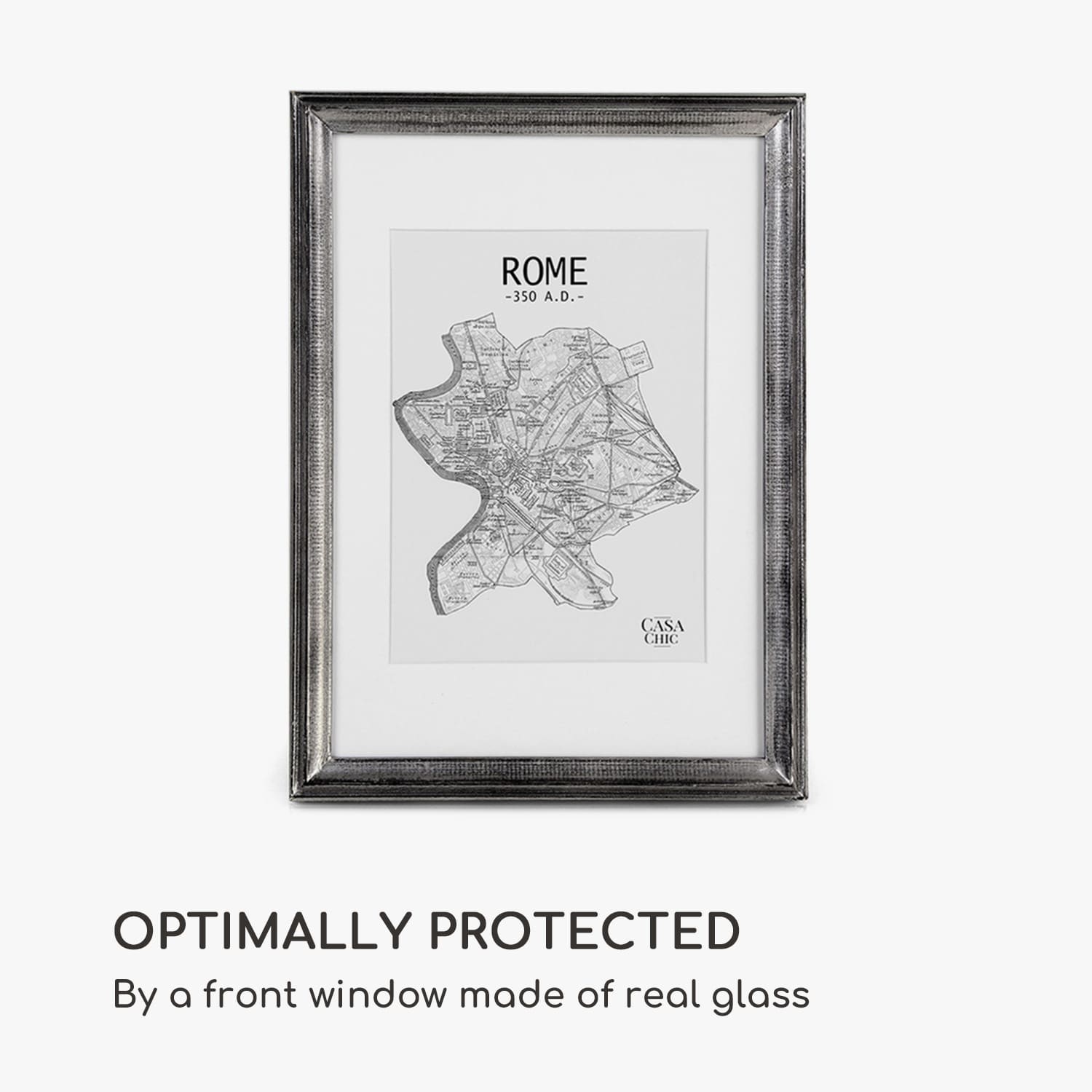 Casa Chic Lancaster, rám na obrázky, obdĺžnikový, DIN A4 fotky, pasparta, drevo – Obrázok 3