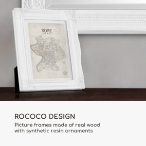 Casa Chic Regent, obrazový rám, obdĺžnikový, A4 fotky, pasparta, sklo, rokoko