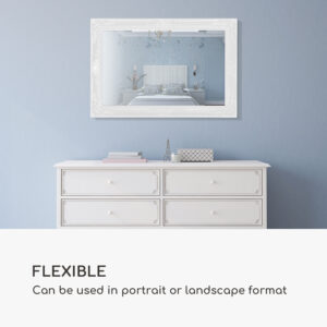 Casa Chic Manchester Nástenné zrkadlo s masívnym dreveným rámom Obdĺžnikové 90 x 60 cm