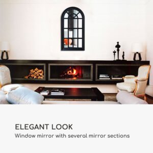 Casa Chic Savile Francúzske okenné zrkadlo Drevený rám 86 x 46 cm