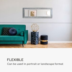 Casa Chic Norwich Zrkadlo Obdĺžnikový drevený rám 130 x 45 cm Mozaikový dizajn