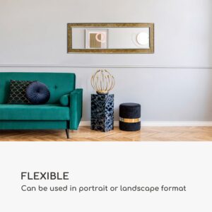 Casa Chic Norwich Zrkadlo Obdĺžnikový drevený rám 130 x 45 cm Mozaikový dizajn