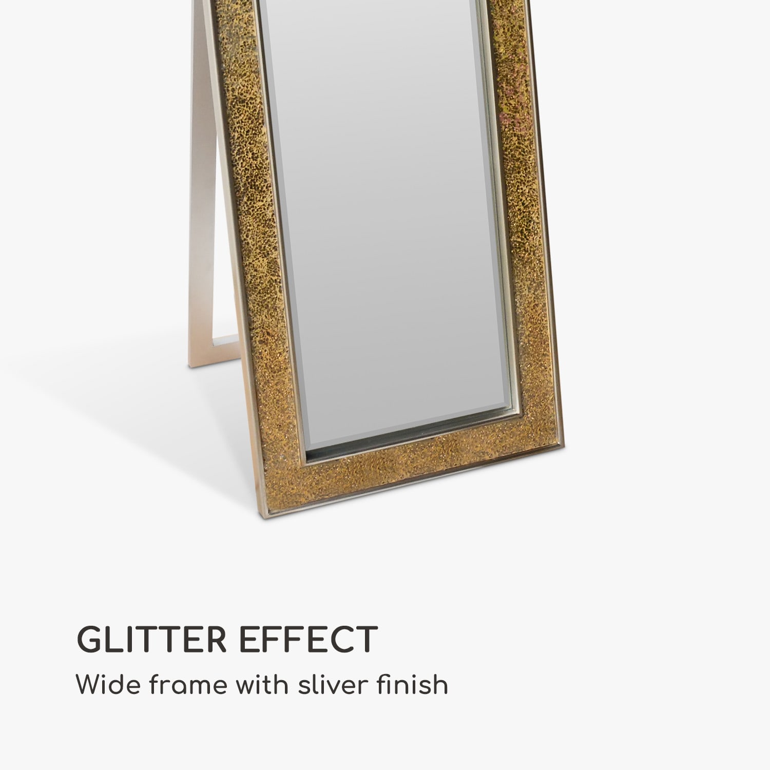 Casa Chic Norwich Zrkadlo Obdĺžnikový drevený rám 130 x 45 cm Mozaikový dizajn – Obrázok 4