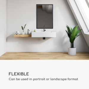 Casa Chic Arsenal, nástenné zrkadlo, pravé drevo, obdĺžnikové 90 x 60 cm