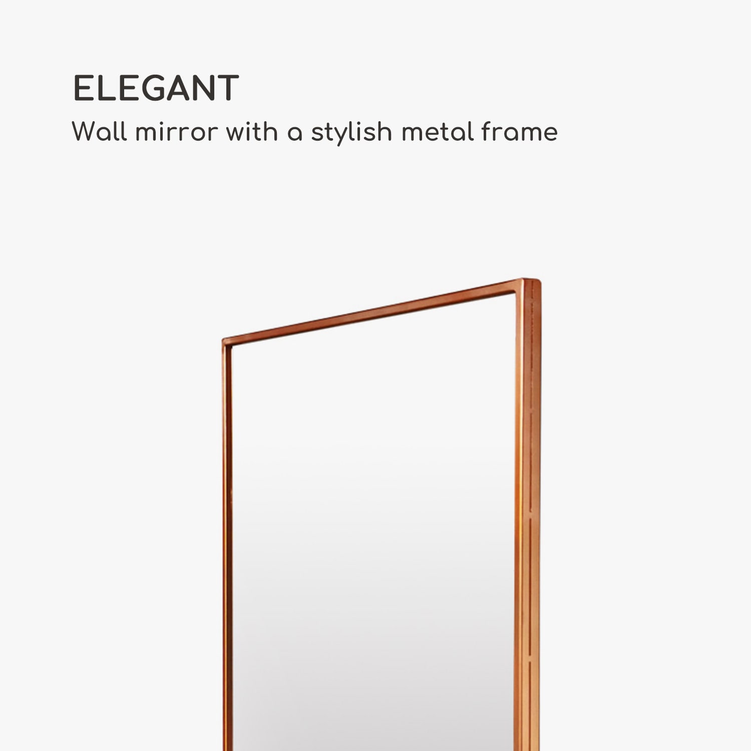 Casa Chic Croxley nástenné zrkadlo s kovovým rámom, obdĺžnikové, 70 x 50 cm – Obrázok 3