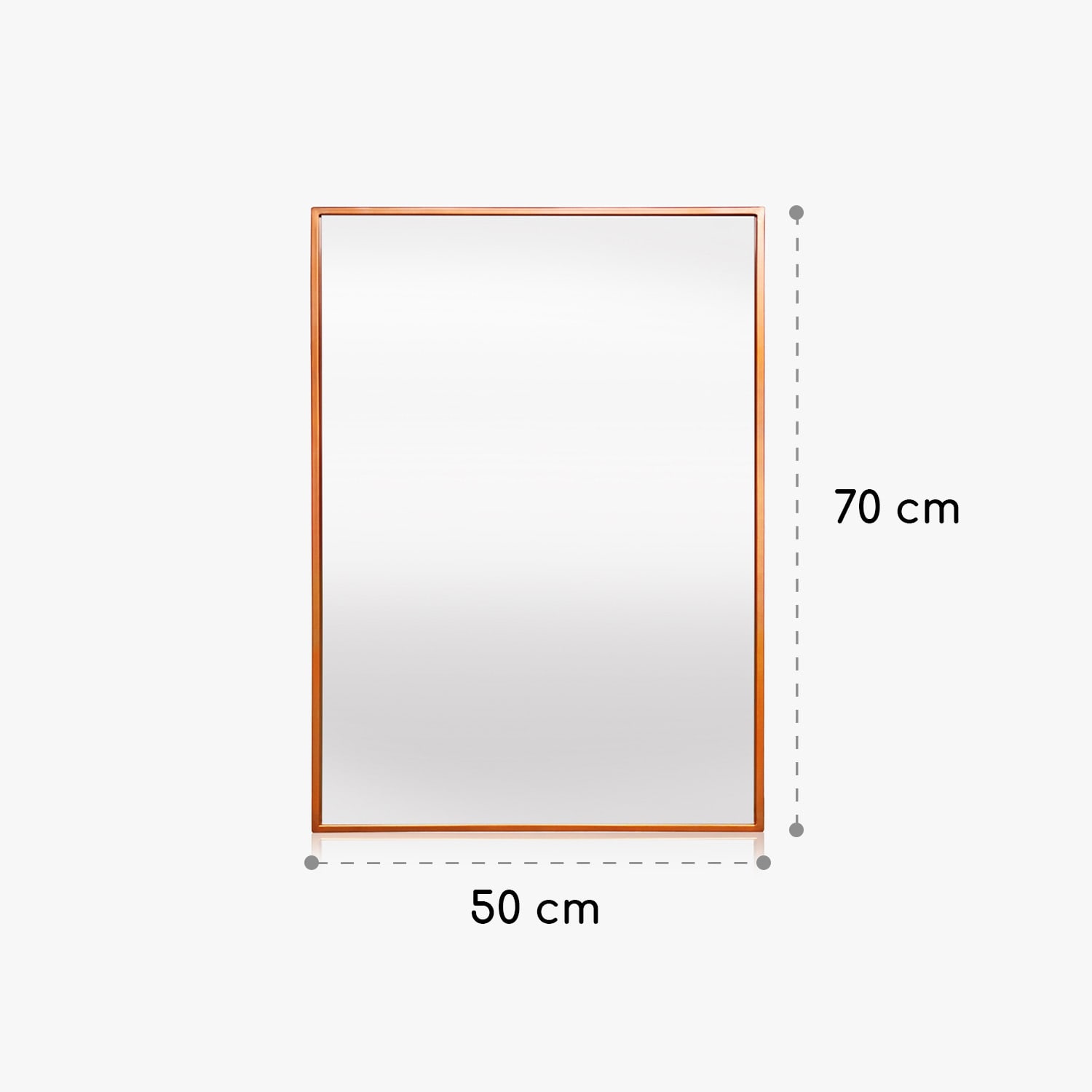 Casa Chic Croxley nástenné zrkadlo s kovovým rámom, obdĺžnikové, 70 x 50 cm – Obrázok 5