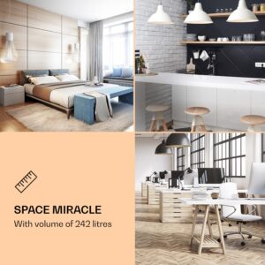 Klarstein Beersafe 7XL, chladnička, 242 l, 5 políc, panoramatické sklenené dvere, nehrdzavejúca oceľ