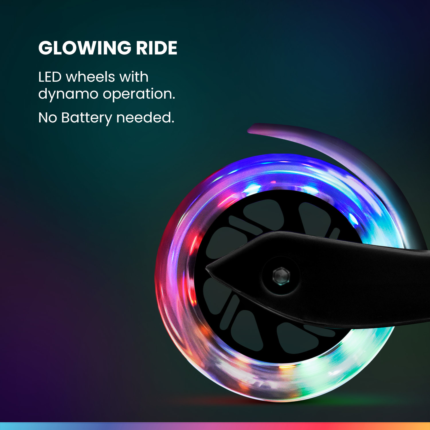 Fun pro ONE detská kolobežka 3-6 rokov LED kolieska skladacia do 50 kg nastaviteľná výška – Obrázok 2