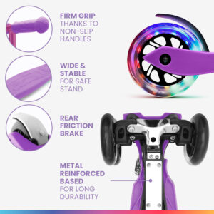 Fun pro ONE Deluxe detská kolobežka 3-6 rokov LED kolieska skladacia do 50 kg nastaviteľná výška