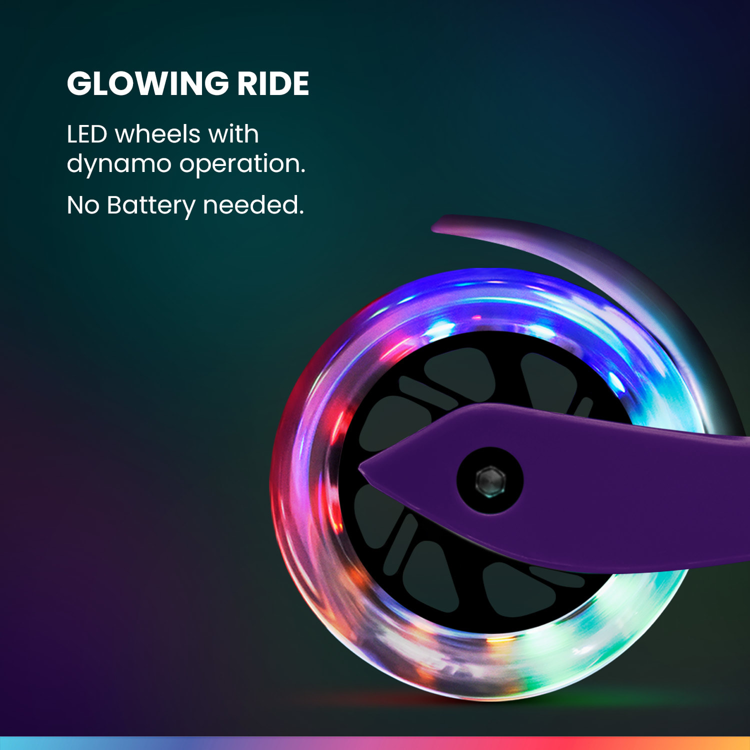 Fun pro ONE Deluxe detská kolobežka 3-6 rokov LED kolieska skladacia do 50 kg nastaviteľná výška – Obrázok 2