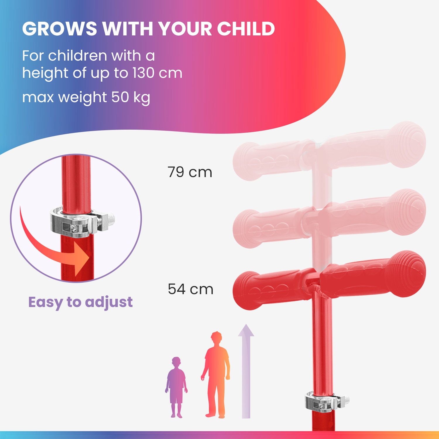 Fun pro ONE Deluxe detská kolobežka 3-6 rokov LED kolieska skladacia do 50 kg nastaviteľná výška – Obrázok 3