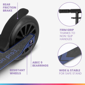 Fun pro THREE detská kolobežka od 6 rokov Guľôčkové ložiská ABEC 9 Skladacia Nastaviteľná výška