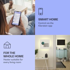 Klarstein Mojave 750 smart, infračervený ohrievač 2 v 1, konvektor, 85 x 60 cm, 750 W, RGB osvetlenie