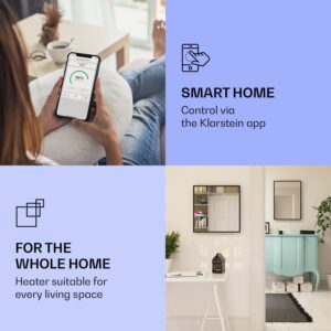 Klarstein La Palma 500 smart, infračervený ohrievač 2 v 1, 60 x 60 cm, 500 W, zrkadlová predná časť