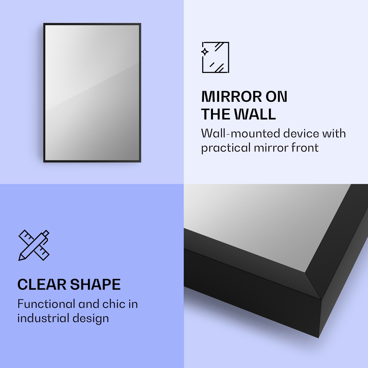 Klarstein La Palma 750 smart, infračervený ohrievač 2 v 1, 85 x 60 cm, 750W, zrkadlová predná časť – Obrázok 2