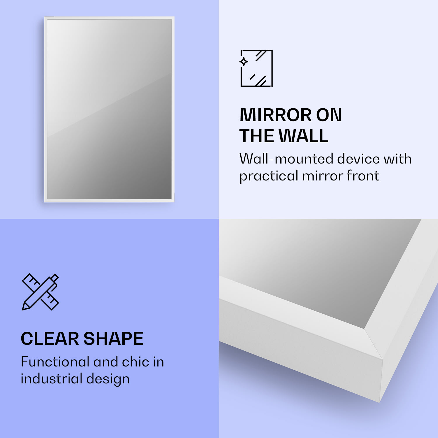 Klarstein La Palma 750 smart, infračervený ohrievač 2 v 1, 85 x 60 cm, 750W, zrkadlová predná časť – Obrázok 2