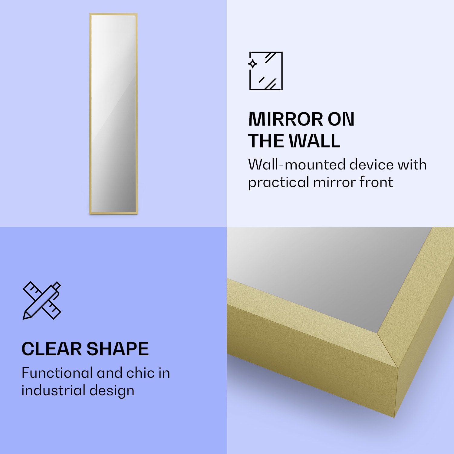 Klarstein La Palma 900 smart, infračervený ohrievač, 40 x 160 cm, 900 W, zrkadlový stojan – Obrázok 3