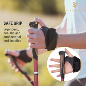 KLARFIT Bilbao TX Essential, palice na nordic walking, 10% uhlík, 100-130 cm, korkové rukoväte