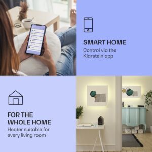 Klarstein Mojave 1000 smart, infračervený ohrievač 2 v 1, konvektor, 120 x 60 cm, 1000 W, RGB osvetlenie