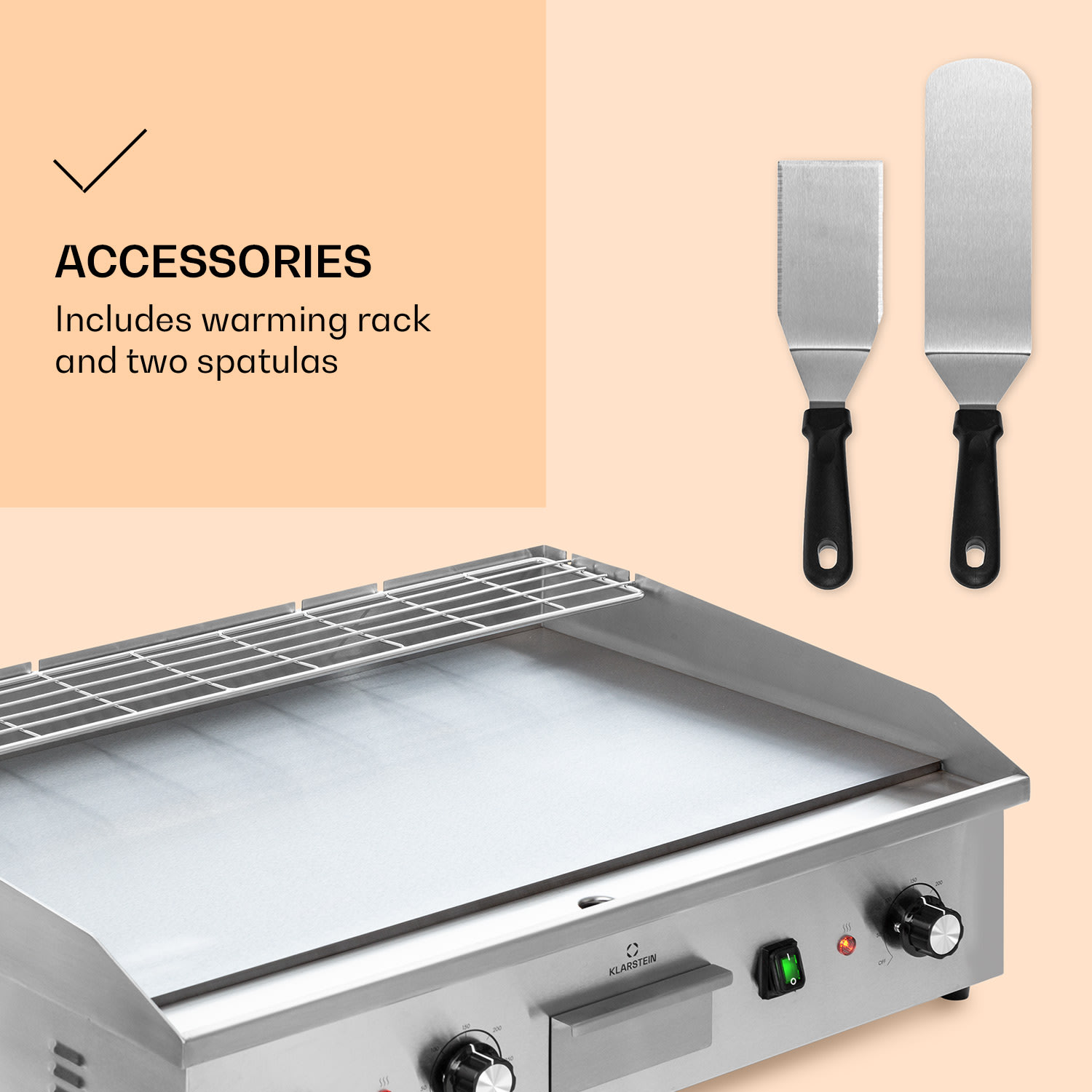 Klarstein Grillmeile 4400, elektrický gril, 2 x 2200 W, grilovacia platňa z nehrdzavejúcej ocele – Obrázok 5