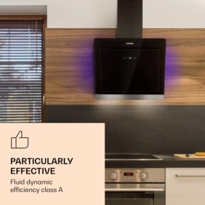 Klarstein Aurora Eco 60, digestor, 60 cm, nástenný, 550 m³/h, A+, dotykové ovládanie, čierny