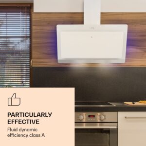 Klarstein Aurora Eco 60, digestor, 60 cm, nástenný, 550 m³/h, A+, dotykové ovládanie, biely