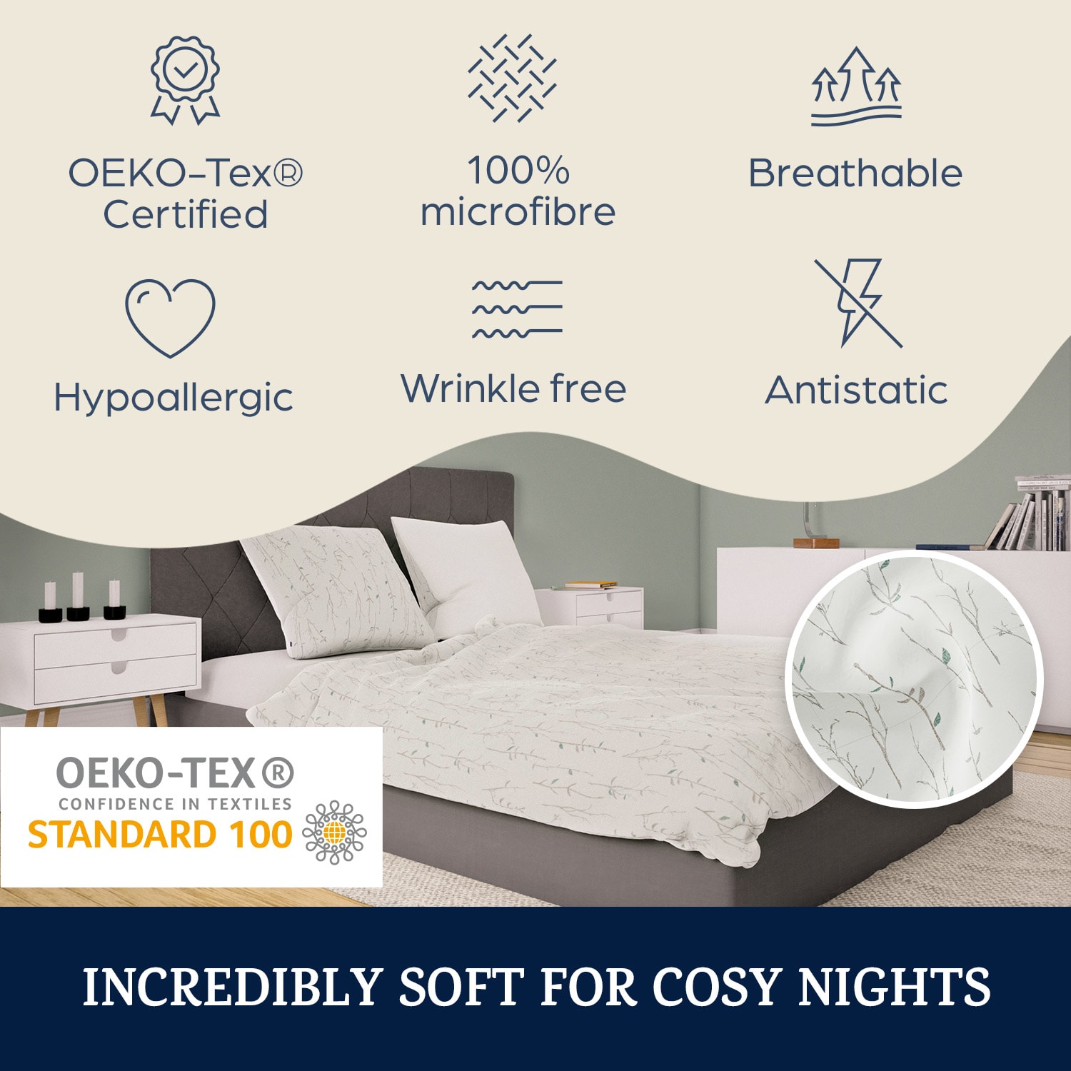 Sleepwise Soft Wonder Edition, posteľná bielizeň, 140x200 cm, mikrovlákno