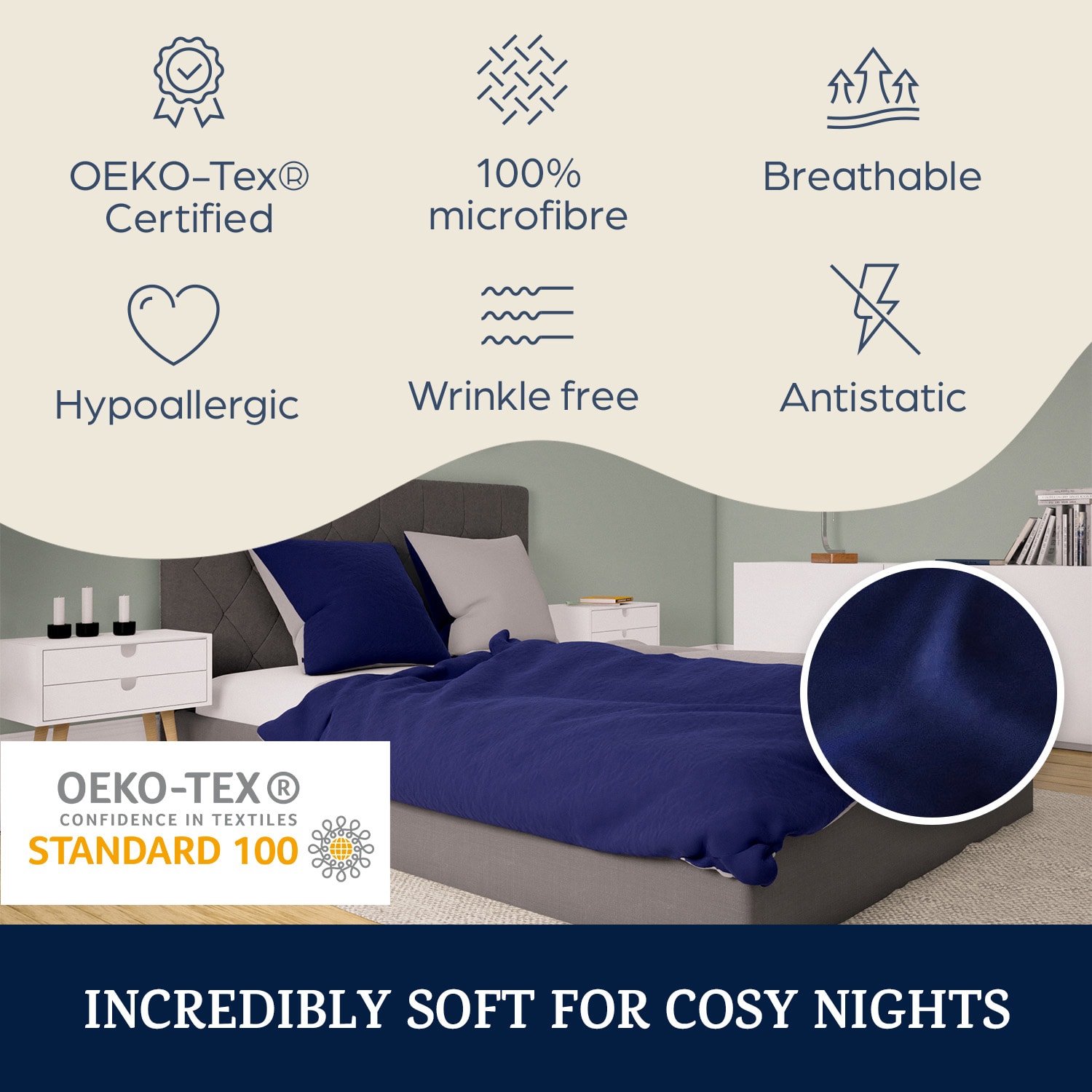 Sleepwise Soft Wonder-Edition, posteľná bielizeň, 240x220 cm, mikrovlákno