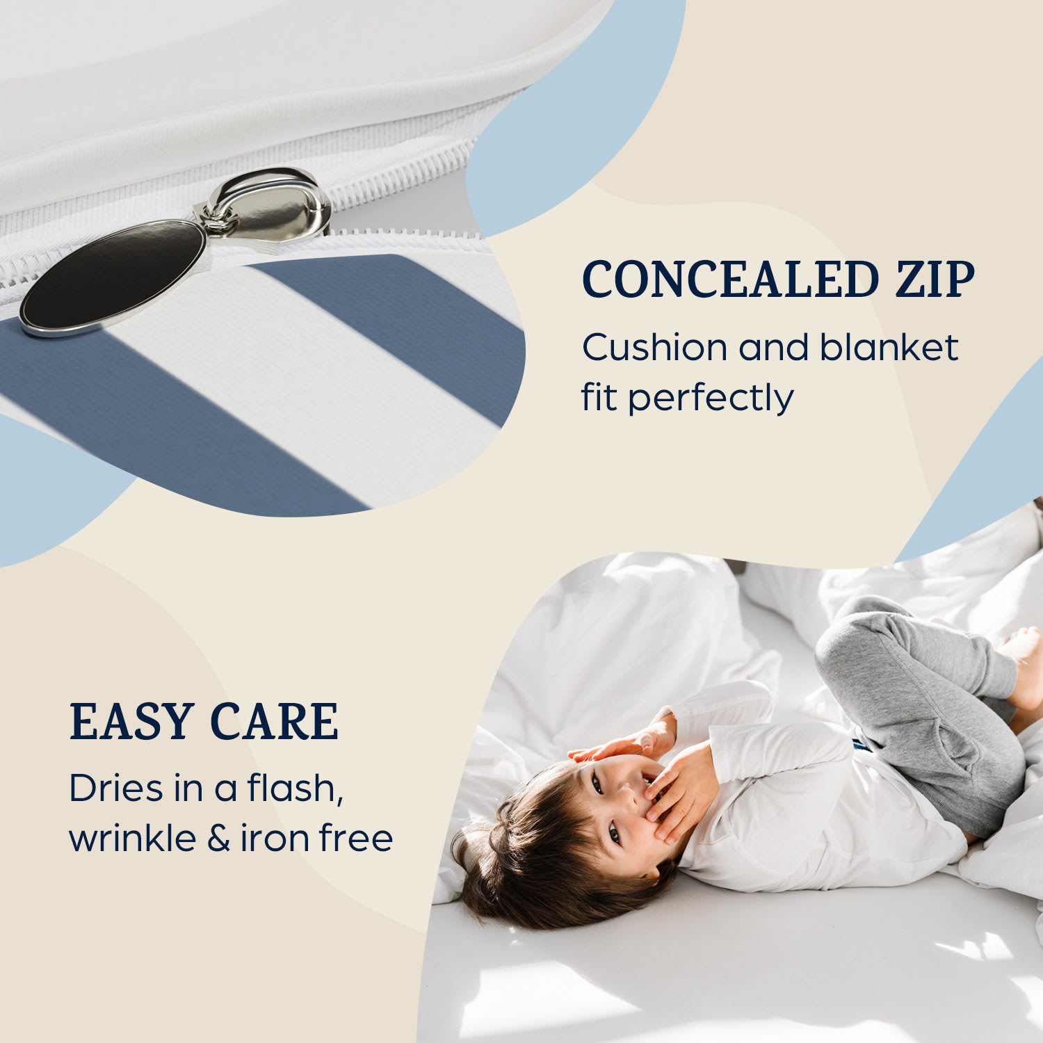 sleepwise, Soft Wonder Kids-Edition, posteľná bielizeň, 135 x 200 cm, 50 x 75 cm, priedušná, mikrovlákno – Obrázok 2