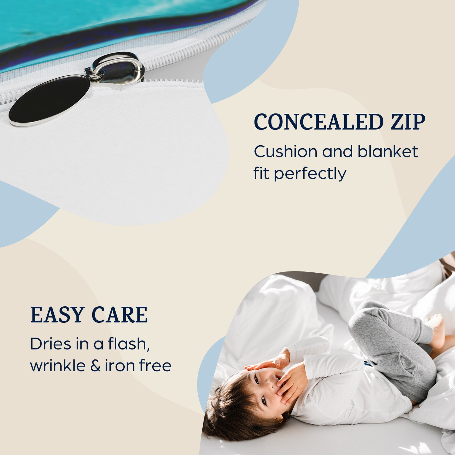 sleepwise, Soft Wonder Kids-Edition, posteľná bielizeň, 100 x 135 cm, 40 x 60 cm, priedušná, mikrovlákno – Obrázok 2