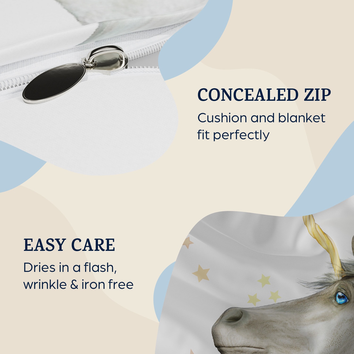 sleepwise, Soft Wonder Kids-Edition, posteľná bielizeň, 100 x 135 cm, 40 x 60 cm, priedušná, mikrovlákno – Obrázok 2