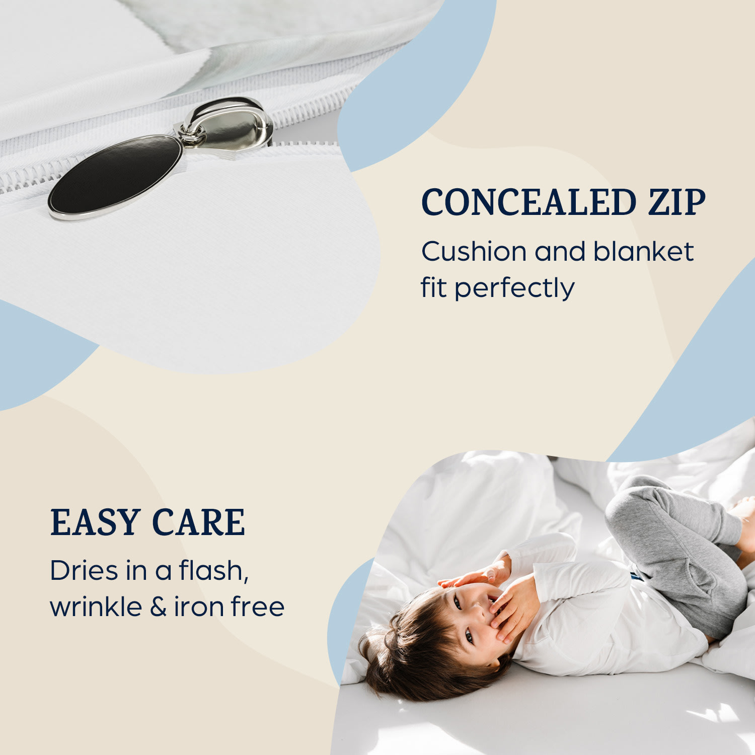 sleepwise, Soft Wonder Kids-Edition, posteľná bielizeň, 135 x 200 cm, 80 x 80 cm, priedušná, mikrovlákno – Obrázok 2