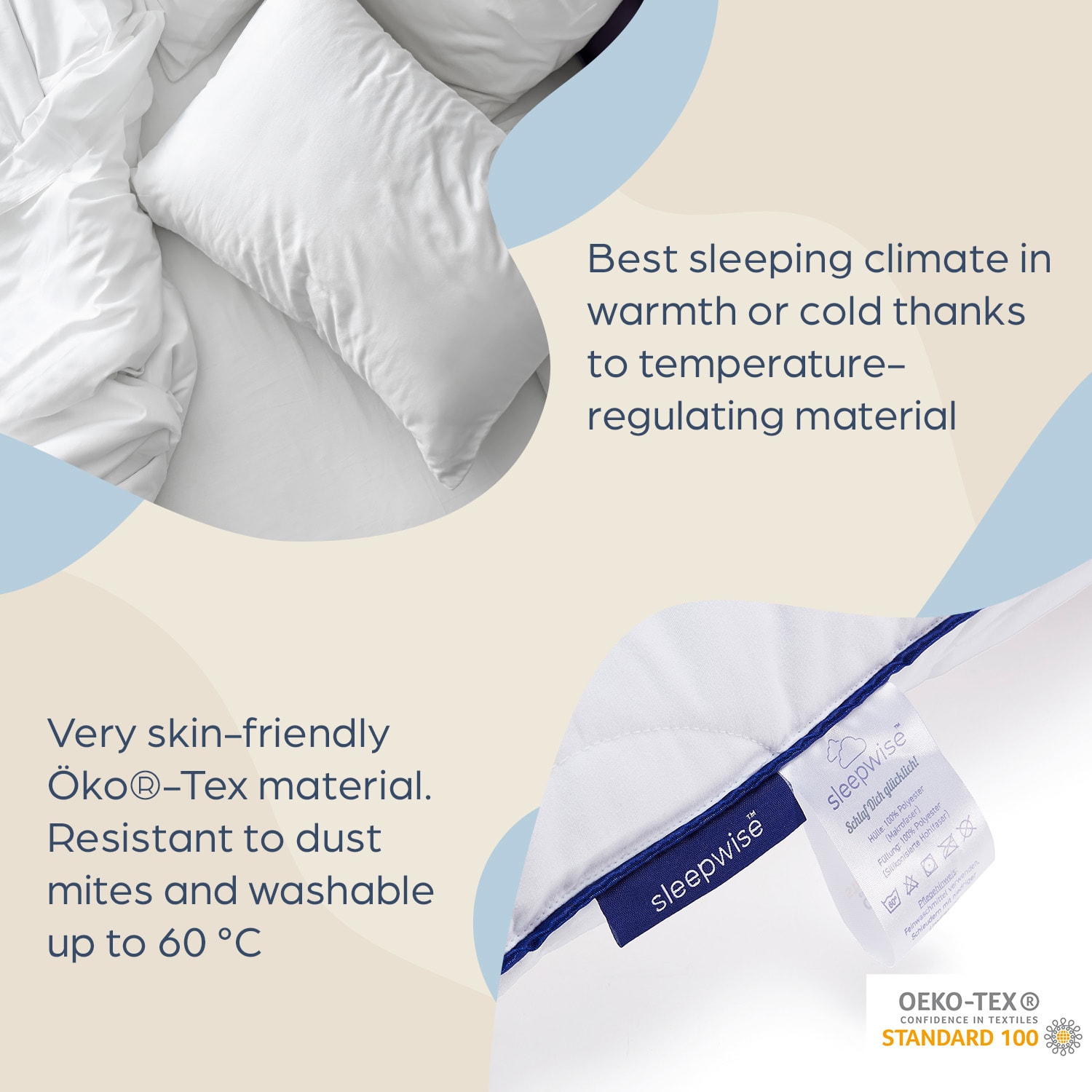 sleepwise, The Cloud, prikrývka, 220 x 240 cm, mikrovlákno, celoročná prikrývka – Obrázok 2