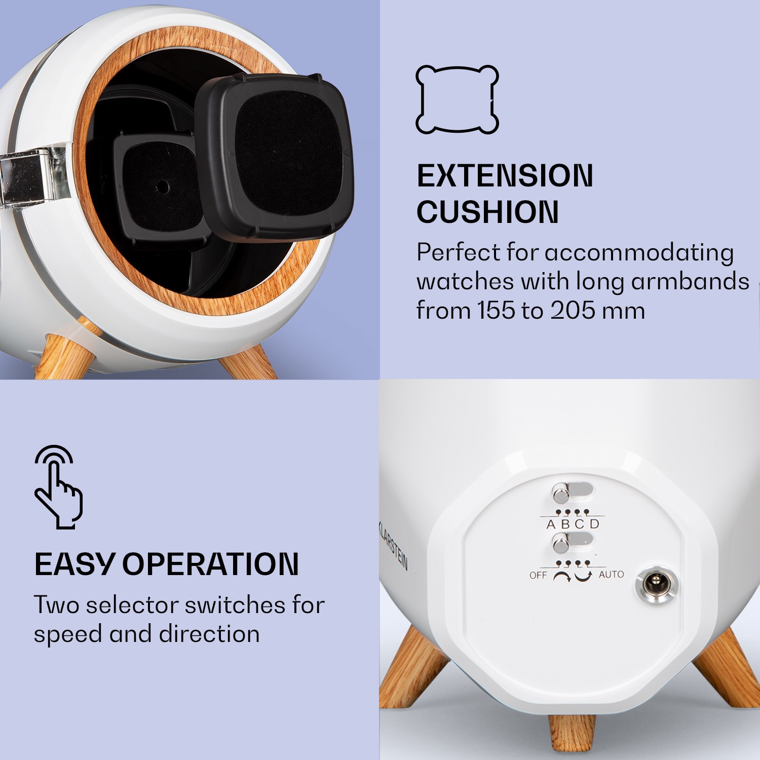 Klarstein Sindelfingen, naťahovač na hodinky, chod vľavo-vpravo, 1 hodinky – Obrázok 3