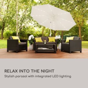 Blumfeldt Calais, slnečník, hliníkový rám, polyester, UV 50, LED svetlo