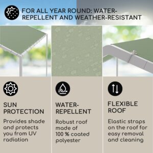 Blumfeldt La Rochelle Gazebo, šikmá pergola, hliníkový rám, UV 50+, polyesterová tkanina