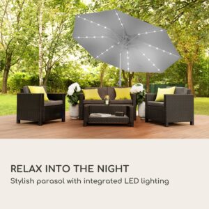 Blumfeldt Calais, slnečník, hliníkový rám, polyester, UV 50, LED svetlo