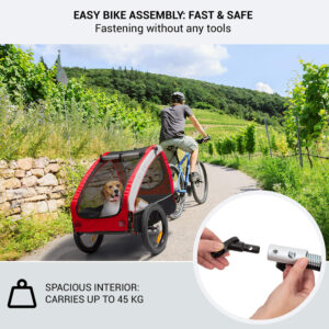 KLARFIT Husky Príves pre psov na bicykel cca 250L 600D Oxford Canvas