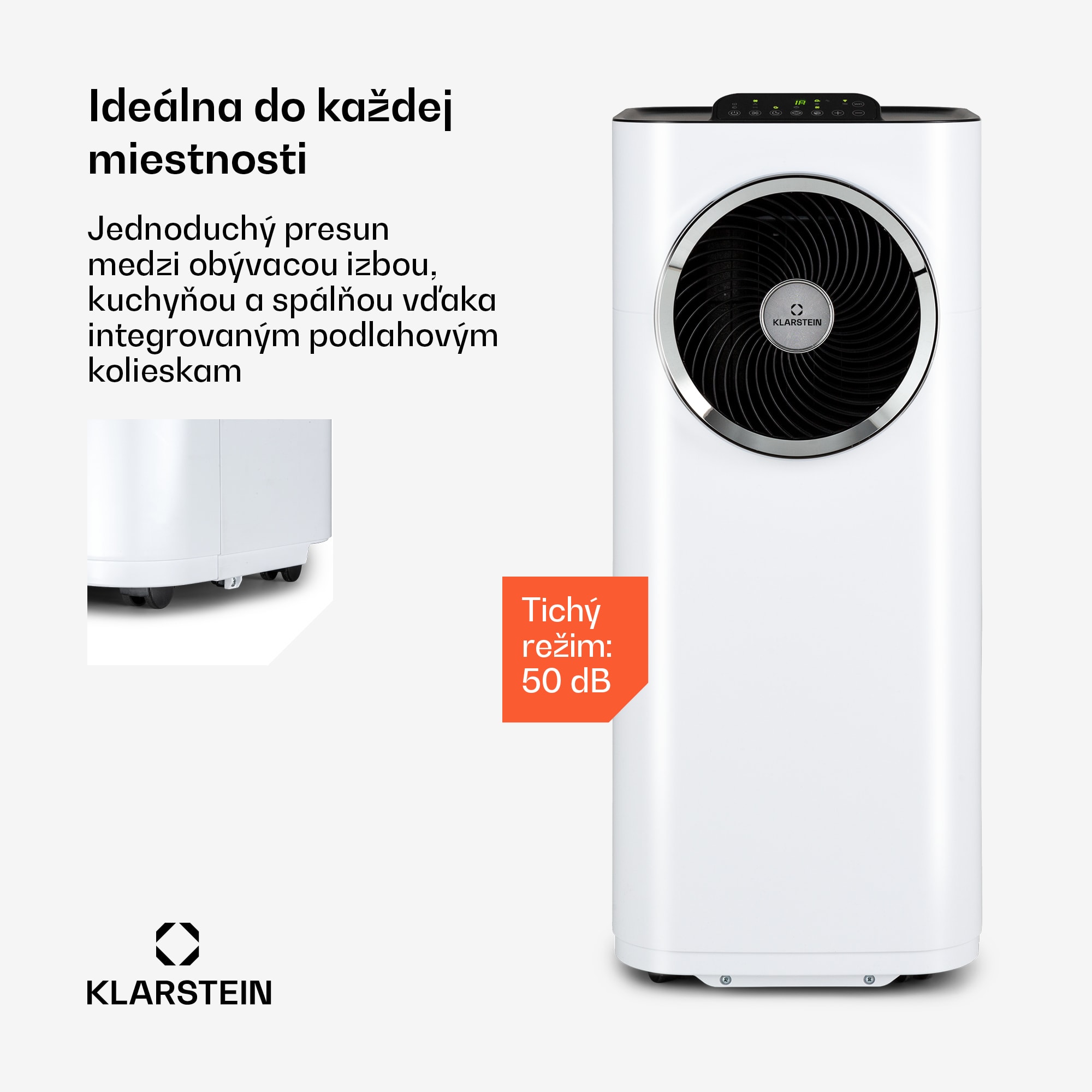Klarstein Kraftwerk Eco Smart 11, mobilná klimatizácia 3 v 1, 11 500 BTU, diaľkové ovládanie, ovládanie pomocou aplikácie – Obrázok 3