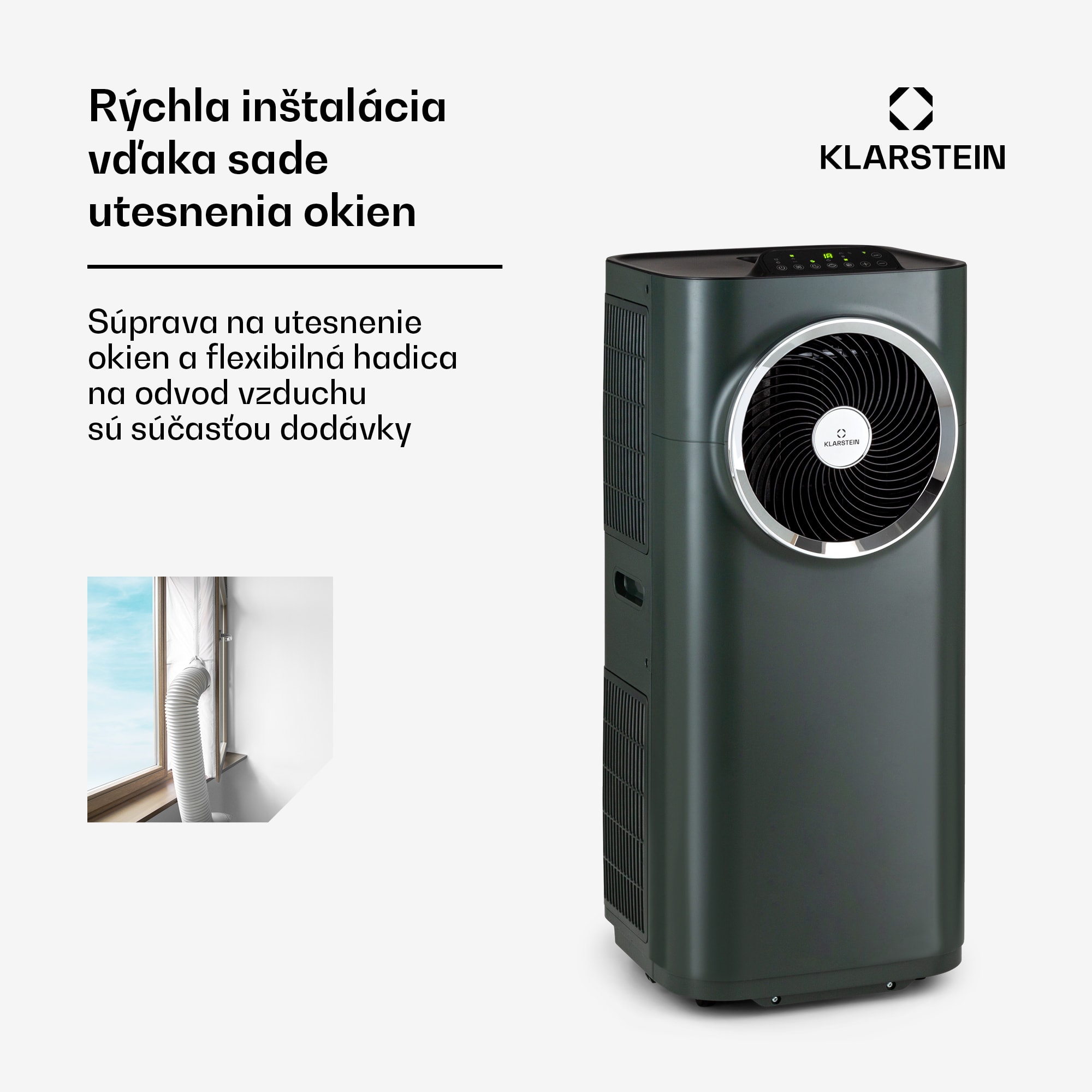 Klarstein Kraftwerk Eco Smart 11, mobilná klimatizácia 3 v 1, 11 500 BTU, diaľkové ovládanie, ovládanie pomocou aplikácie – Obrázok 4
