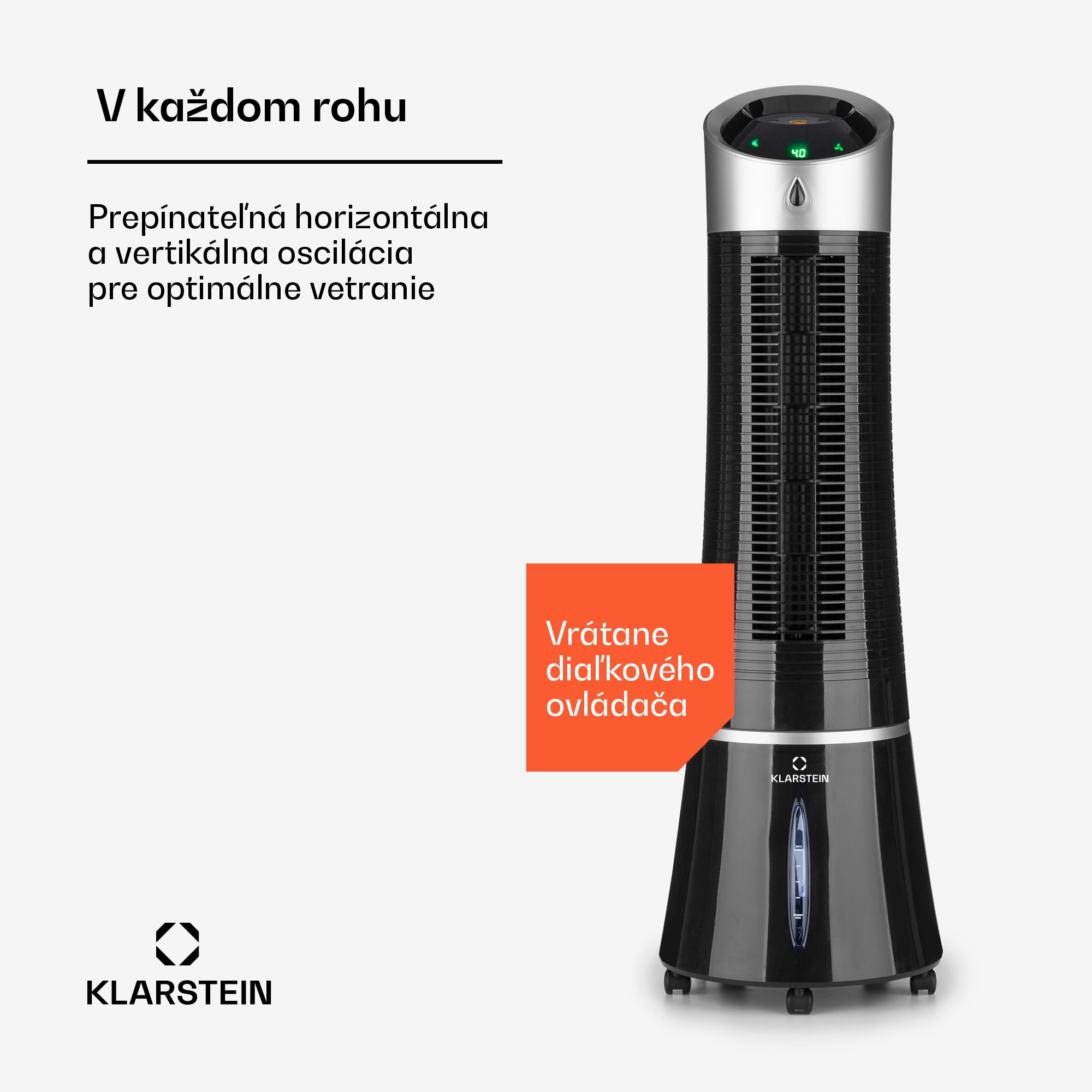 Klarstein Skyscraper Ice Smart, 4-v-1 ochladzovač vzduchu, ventilátor, 210m³/h, WiFi, diaľkové ovládanie – Obrázok 4
