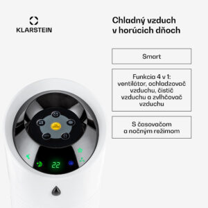 Klarstein Skyscraper Ice Smart, 4-v-1 ochladzovač vzduchu, ventilátor, 210m³/h, WiFi, diaľkové ovládanie
