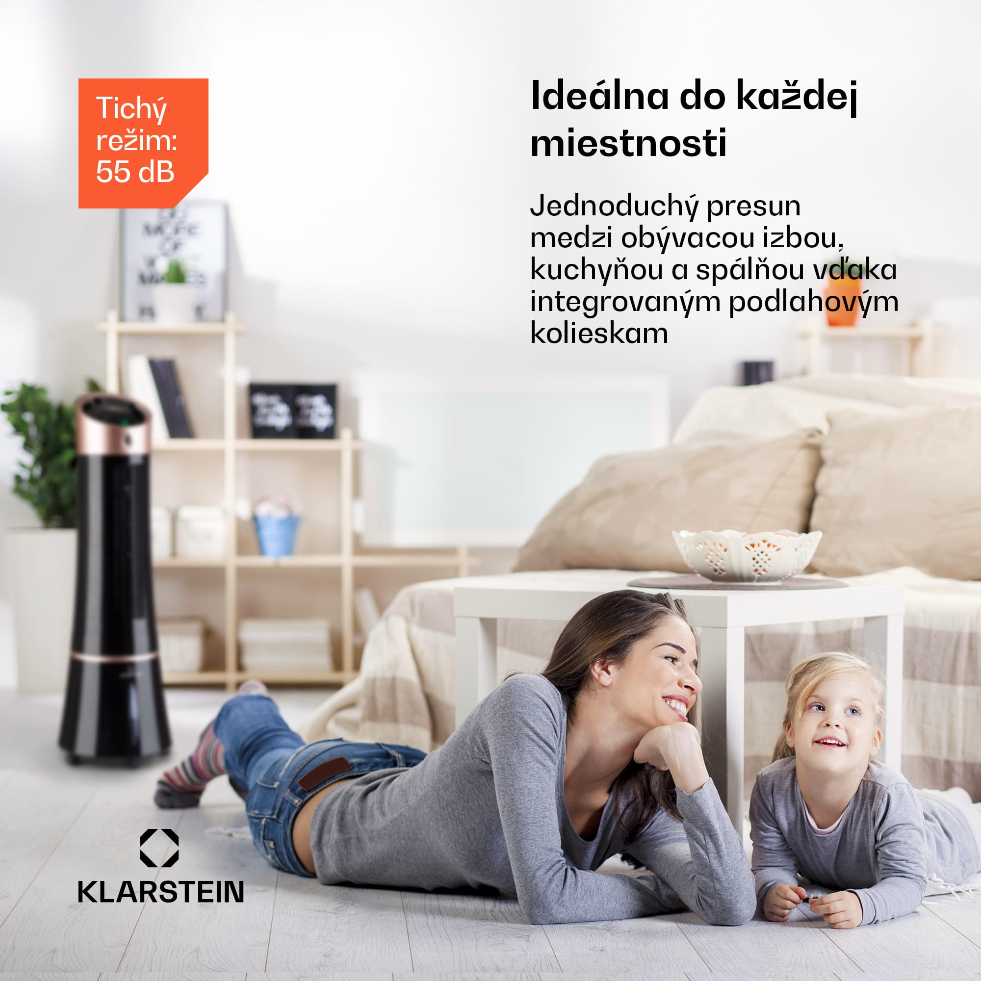 Klarstein Skyscraper Ice Smart, 4-v-1 ochladzovač vzduchu, ventilátor, 210m³/h, WiFi, diaľkové ovládanie – Obrázok 3